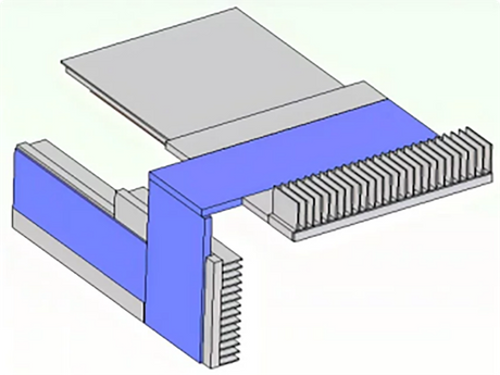 3D simulation perspective view of CFP2 optical module heat sink.png